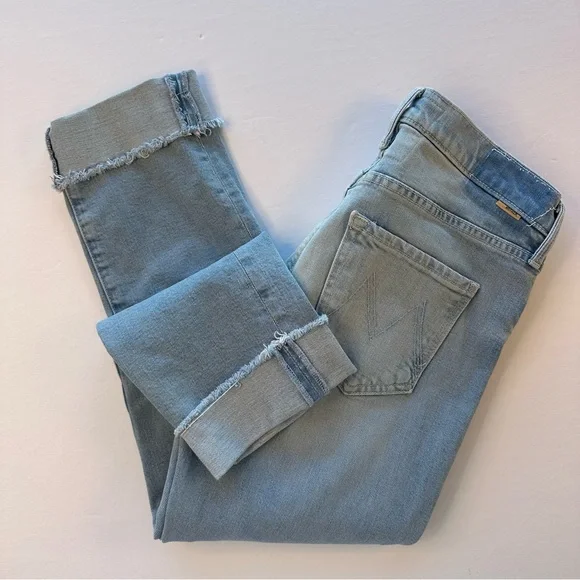 Mother Superior The Scrapper Cuff Ankle Fray Lonely Hearts Club Jeans Size 25 - Picture 16 of 16